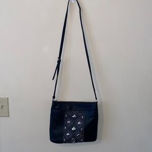 Black Calvin Klein Faux Leather Crossbody Bag